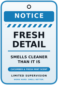 Limited Supervision Fresh Detail air freshener design - Cucumber & Fresh Mint scent