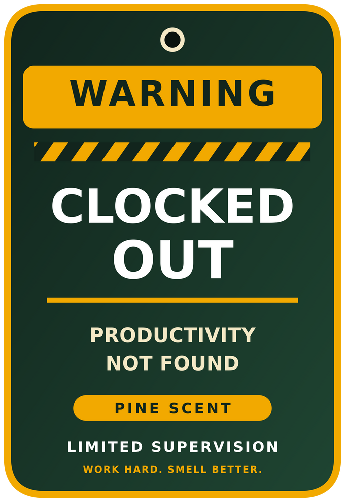 Clocked Out — Funny Car Air Freshener