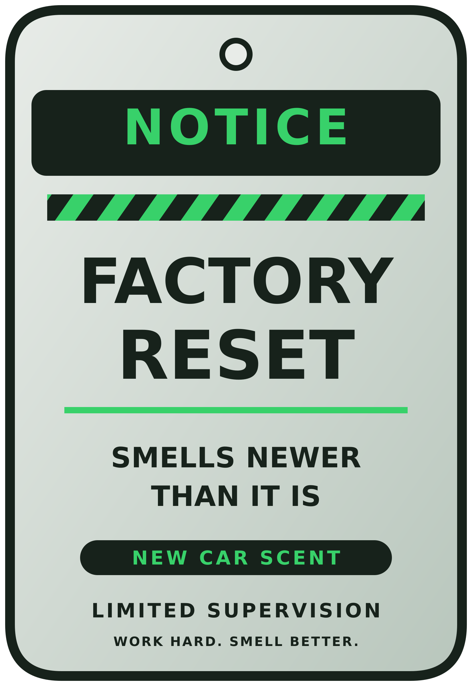Limited Supervision Factory Reset funny car air freshener design