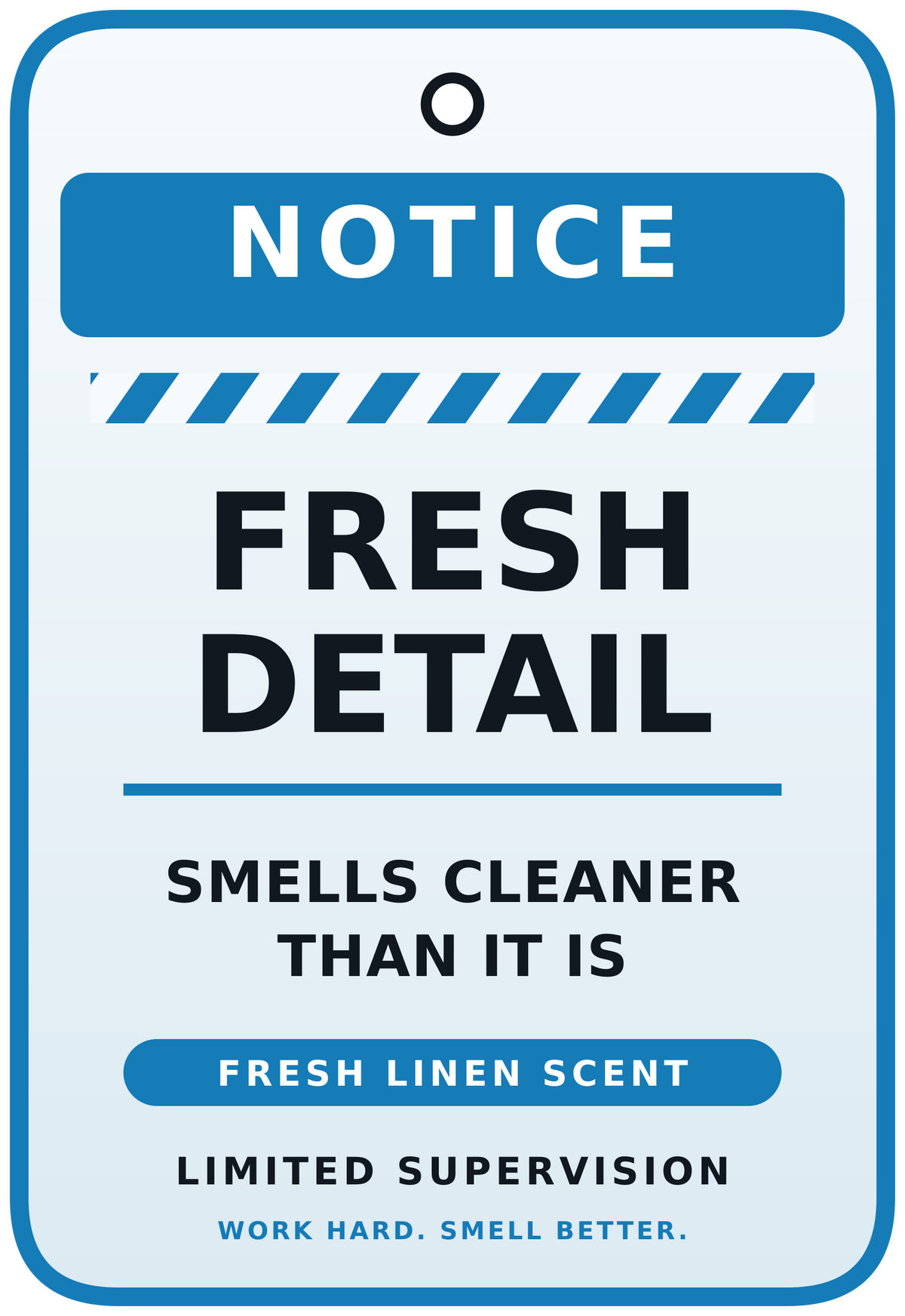 Limited Supervision Fresh Detail funny car air freshener design
