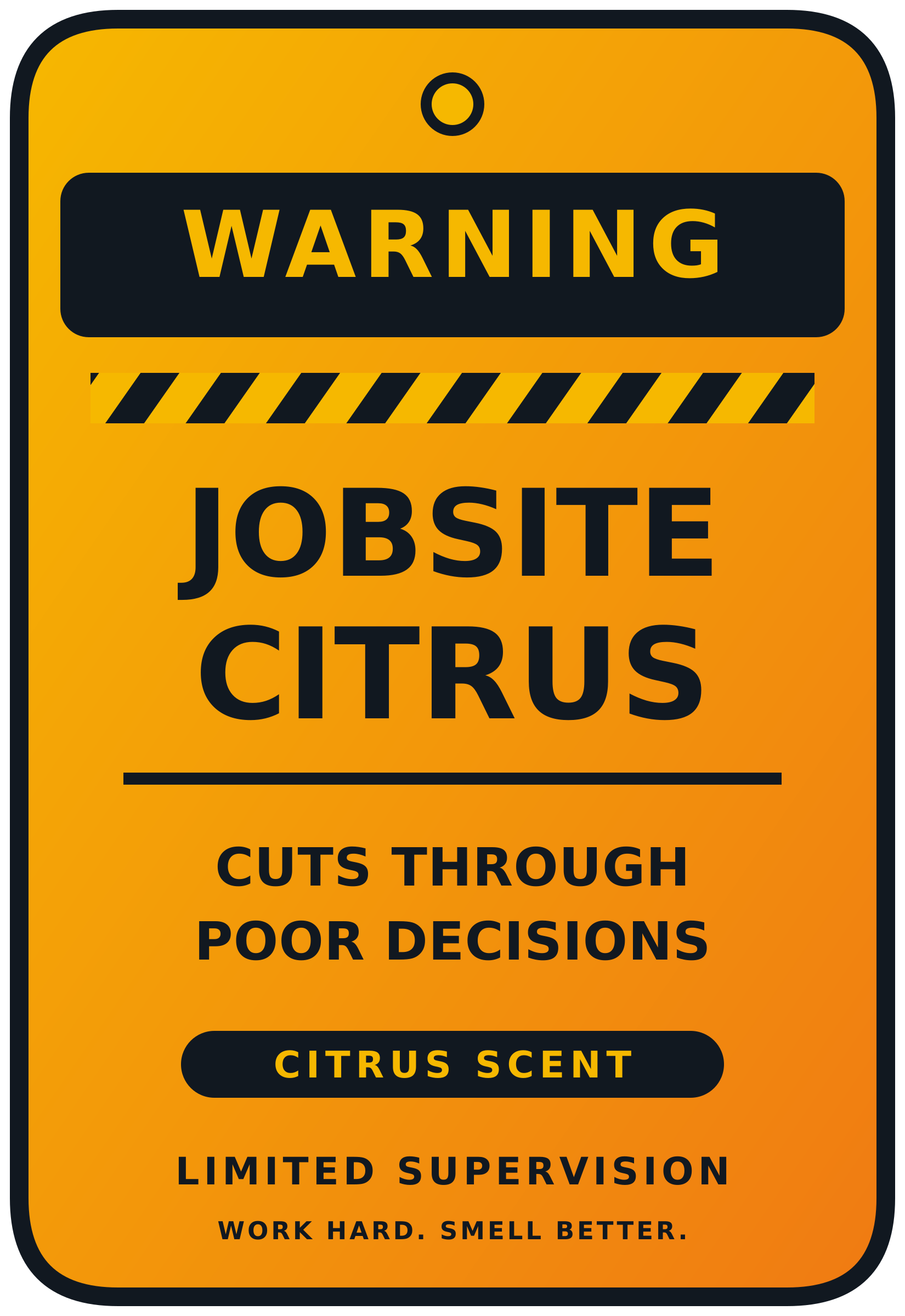 Limited Supervision Jobsite Citrus funny car air freshener design