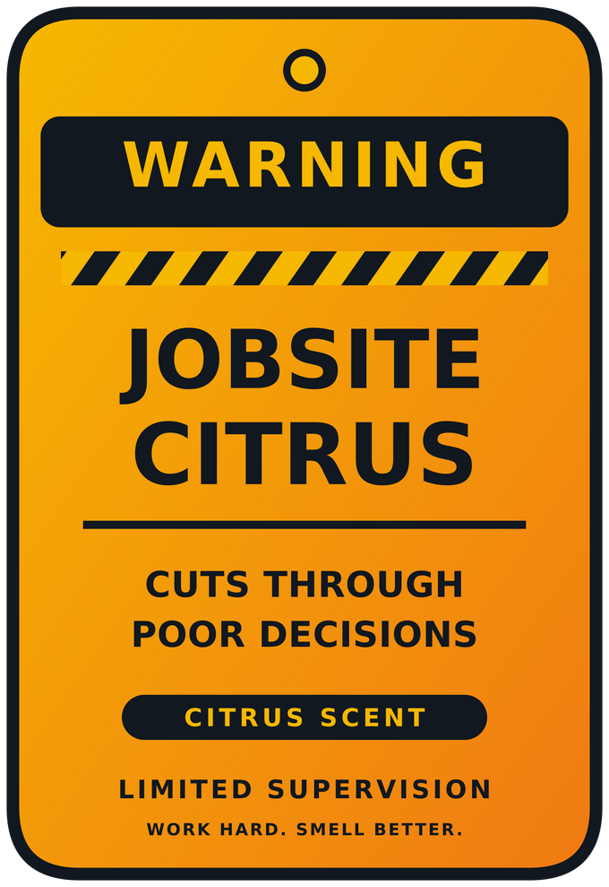 Jobsite Citrus — Funny Car Air Freshener