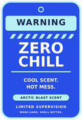 Zero Chill Arctic Blast car air freshener artwork — Limited Supervision